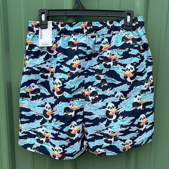 Men's Elastic Waist Swim Trunks Shorts 6" Inseam Beach Vacation Size S - Picture 2 of 4